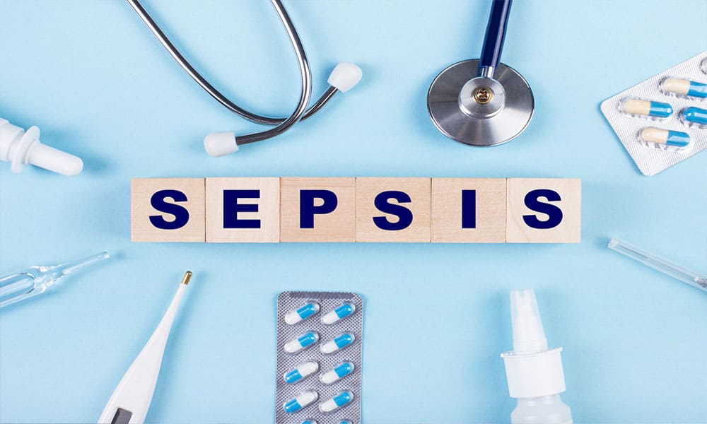 Ilustrasi sepsis, menampilkan gejala dan langkah penanganan yang diperlukan